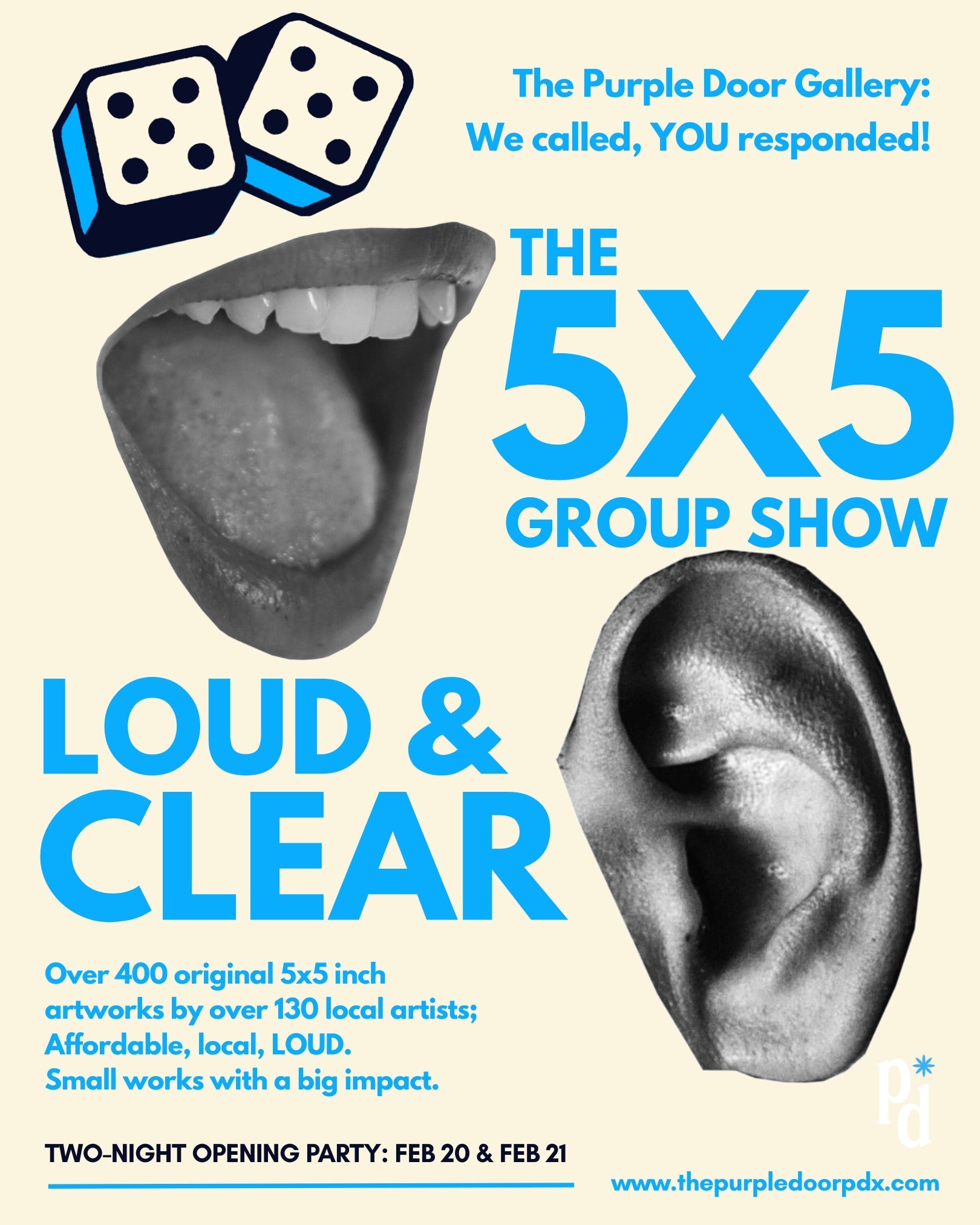 5x5 Loud and Clear Group Show