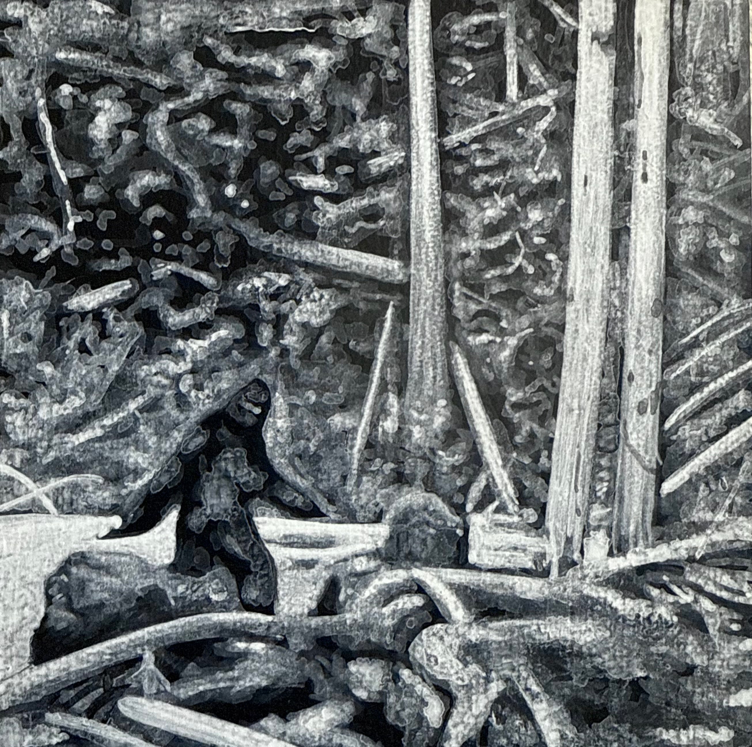 Close-up of a textured surface with intricate patterns