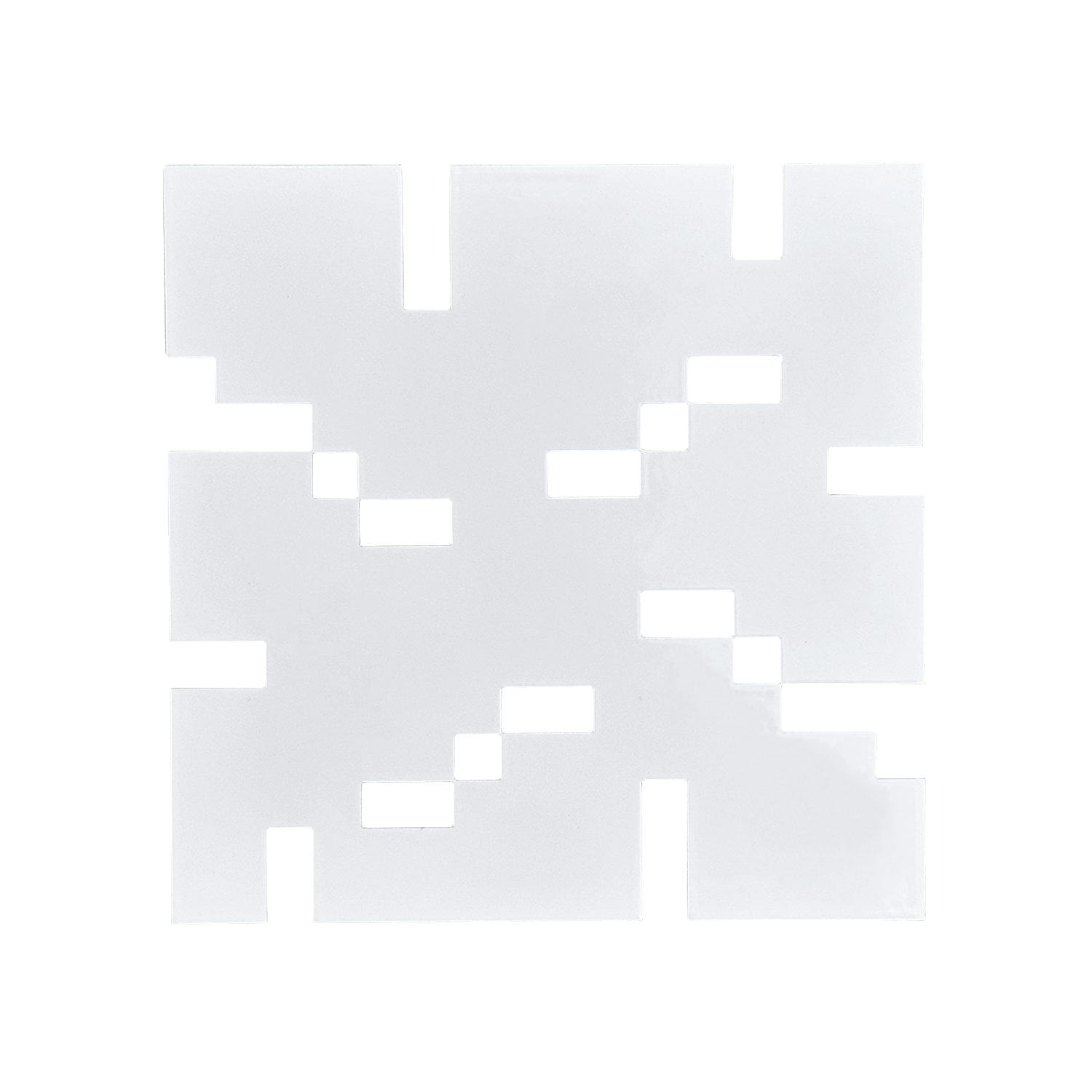 White geometric pattern on a white background