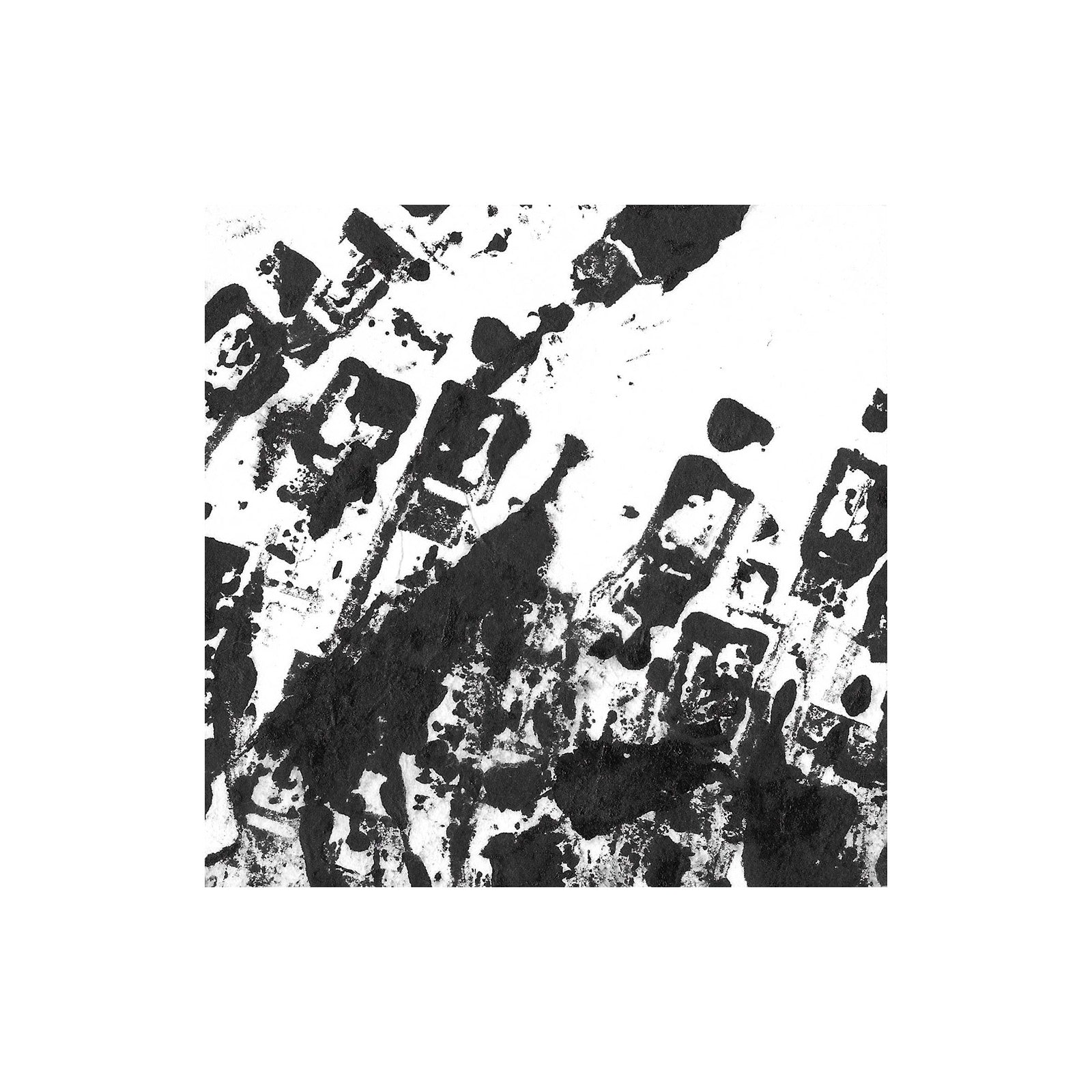 Black and white abstract pattern on a white background