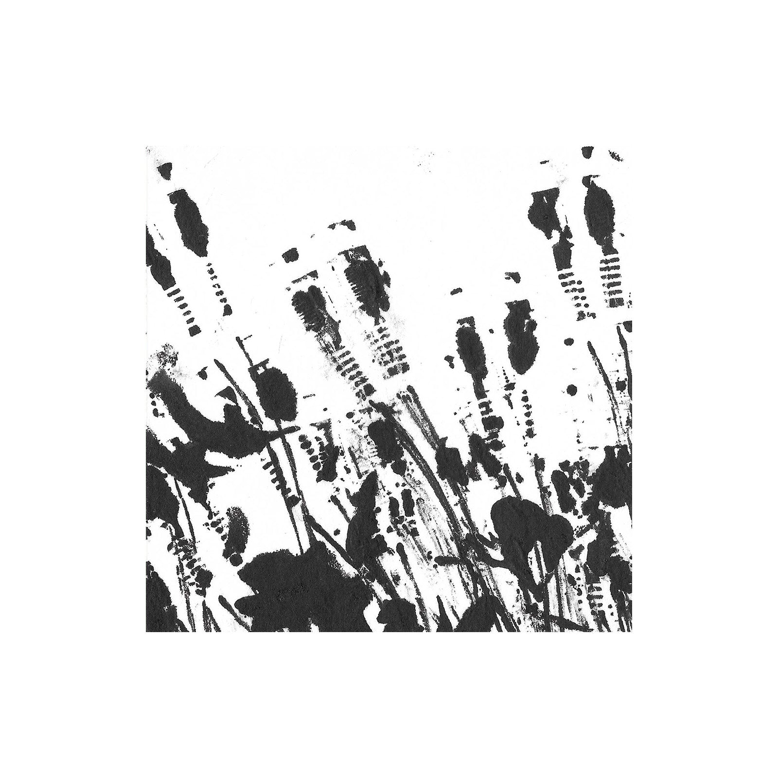 Black and white abstract pattern on a white background