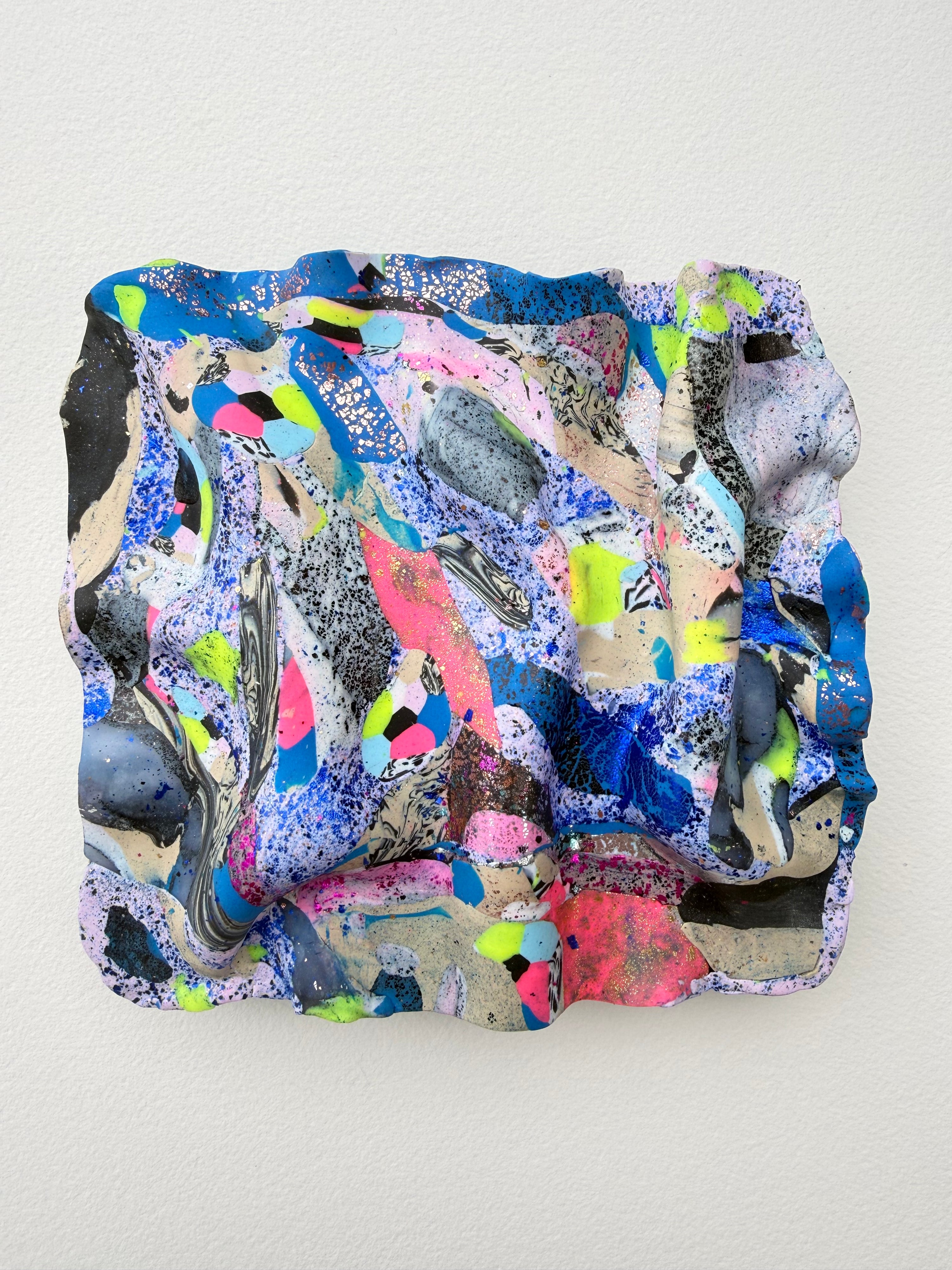 Colorful abstract art piece on a white background